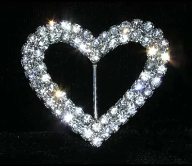 #14584 - 2 Row 2" Heart Buckle