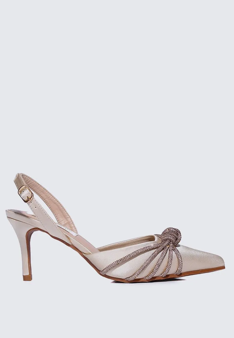 Arielle Comfy Heels In Champagne