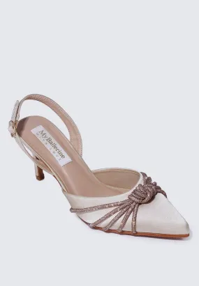 Arielle Comfy Heels In Champagne
