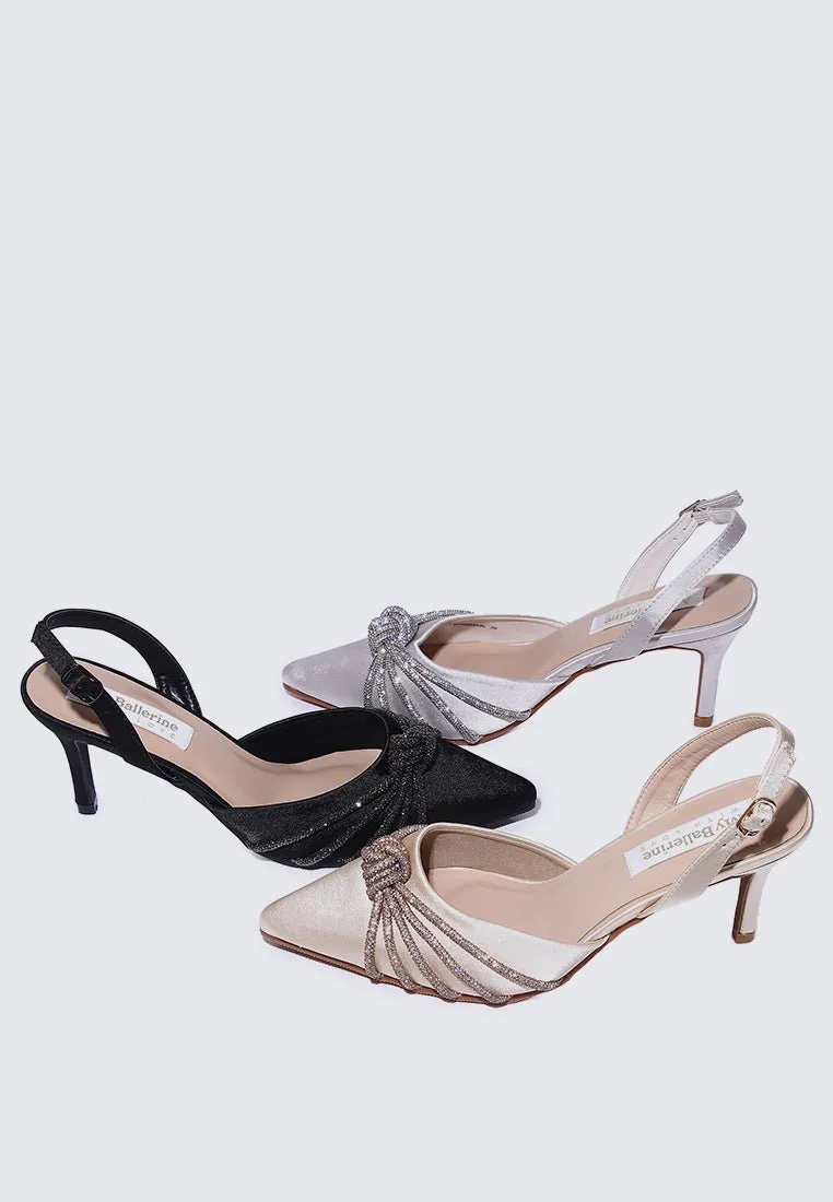 Arielle Comfy Heels In Champagne