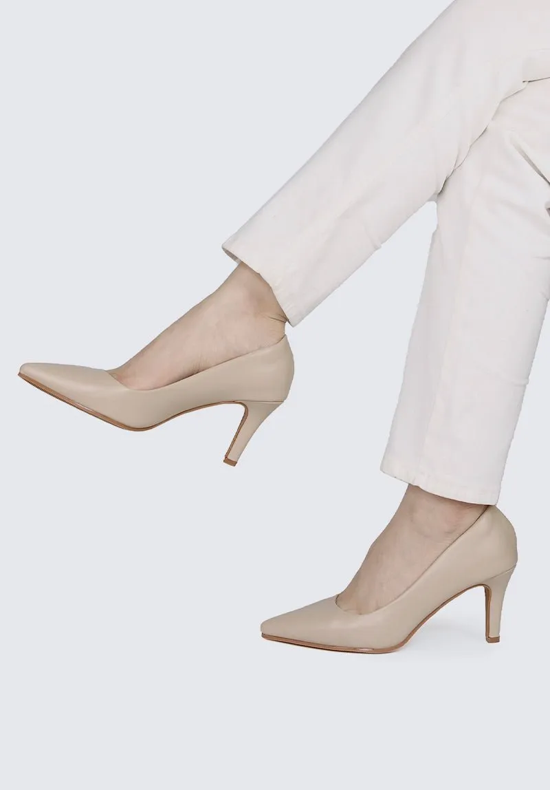 Ashley Comfy Pumps In Almond