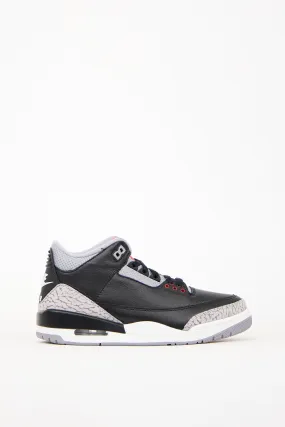 Black & Grey Air Jordan Retro 3 Sneaker