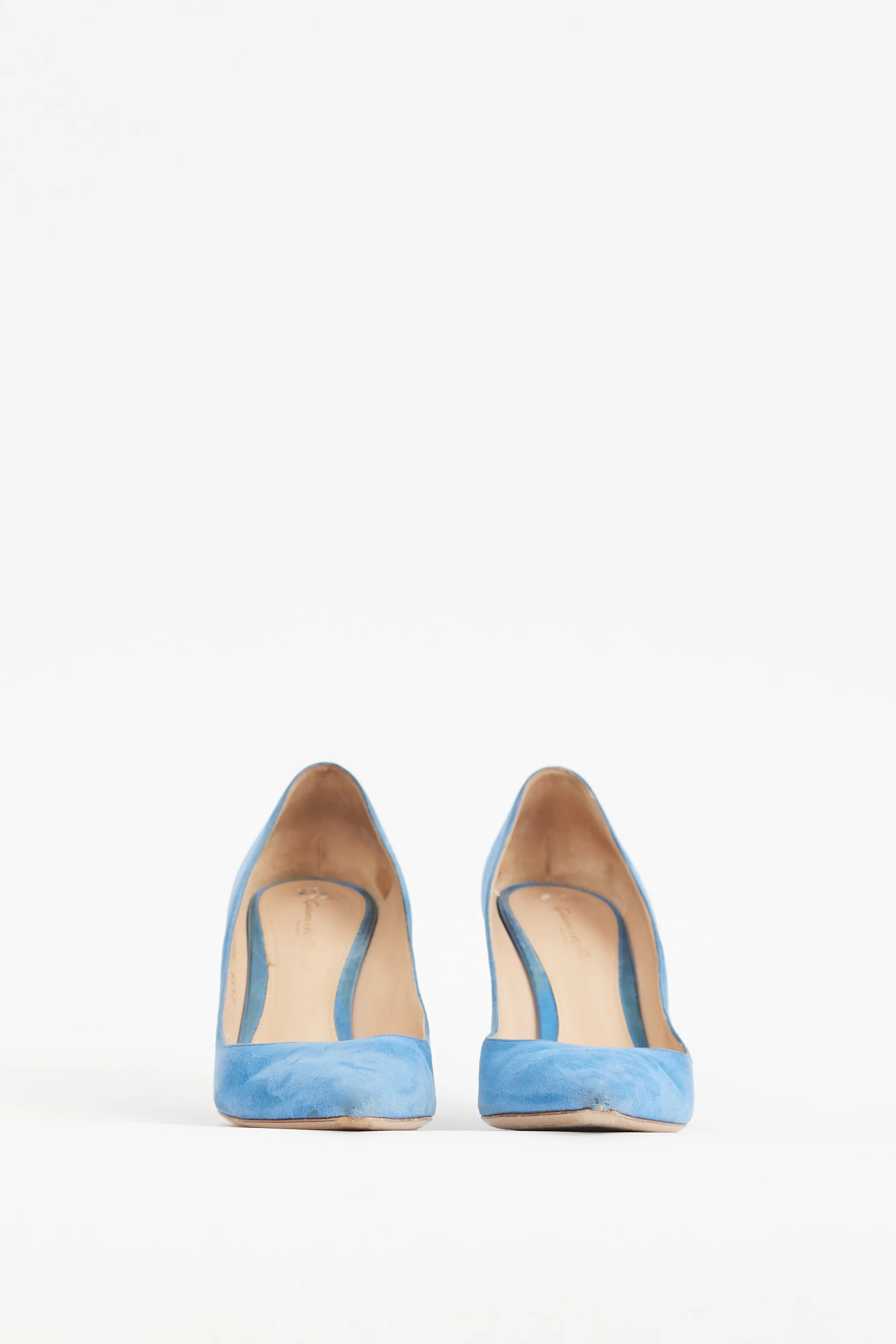 Blue Suede Gianvito 85 Pump