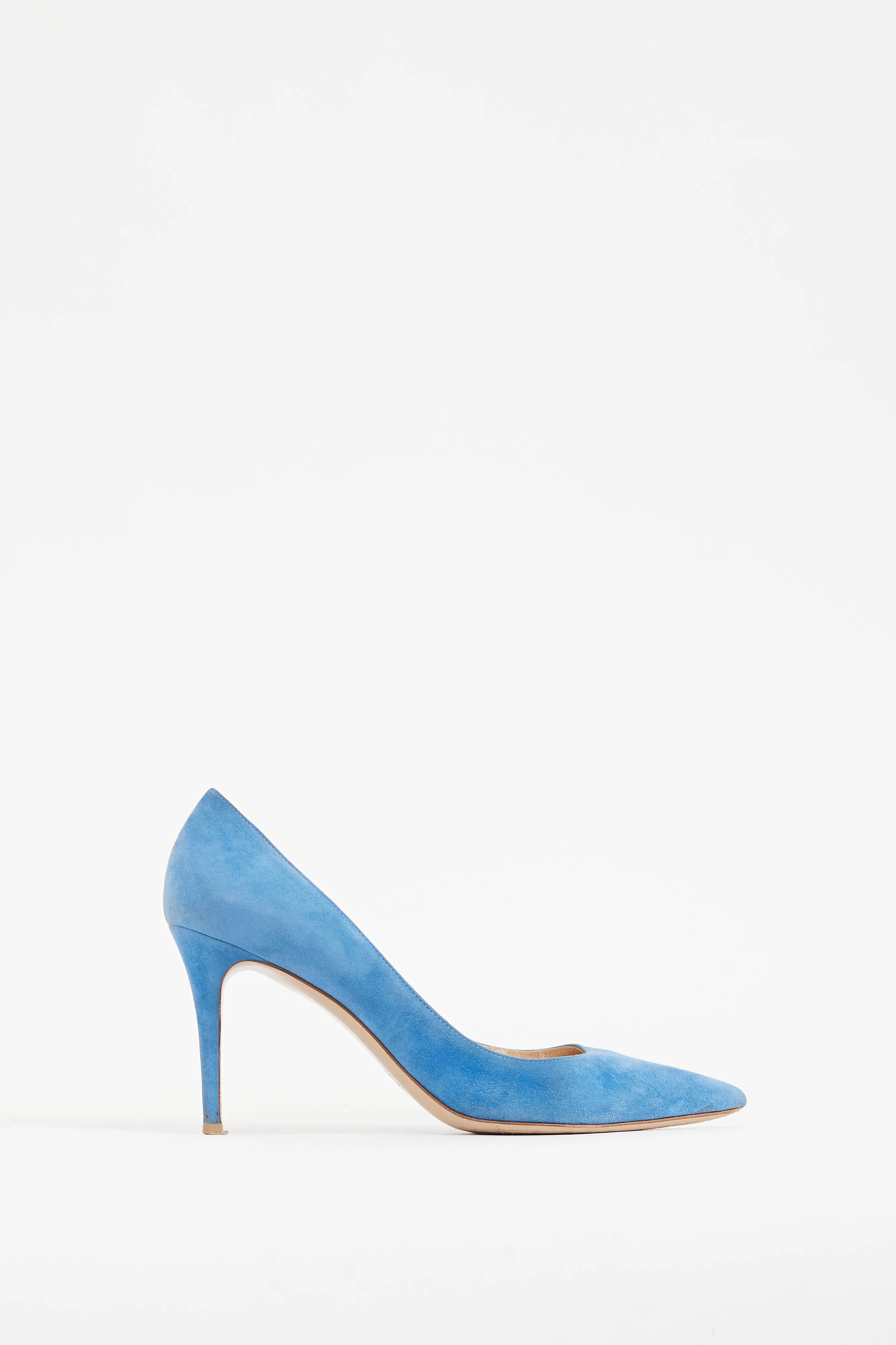 Blue Suede Gianvito 85 Pump