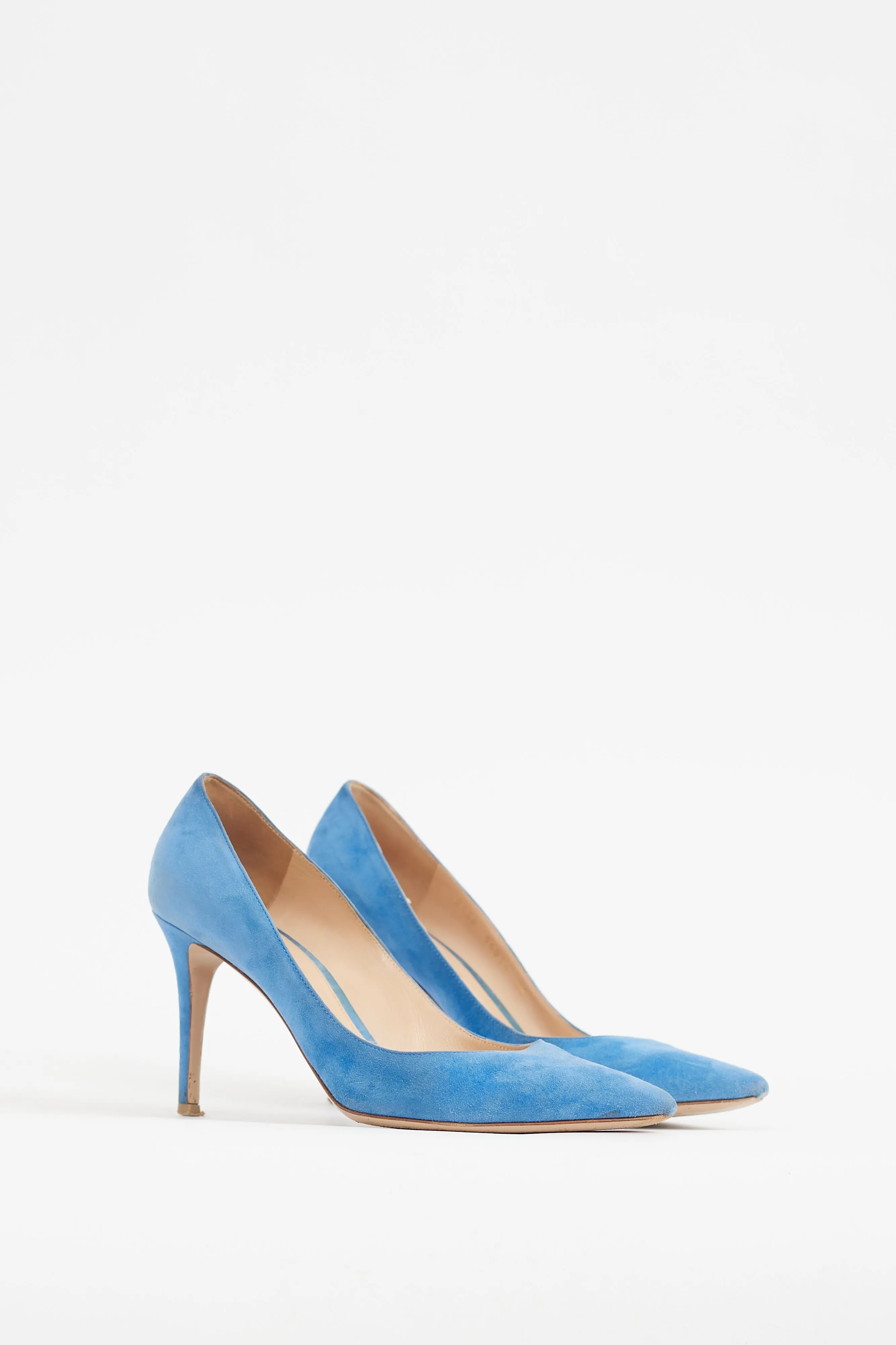 Blue Suede Gianvito 85 Pump