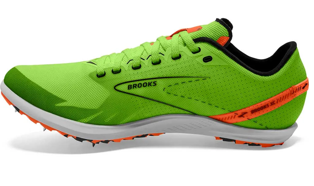 Brooks Women's Draft XC Green Gecko Red Orange White