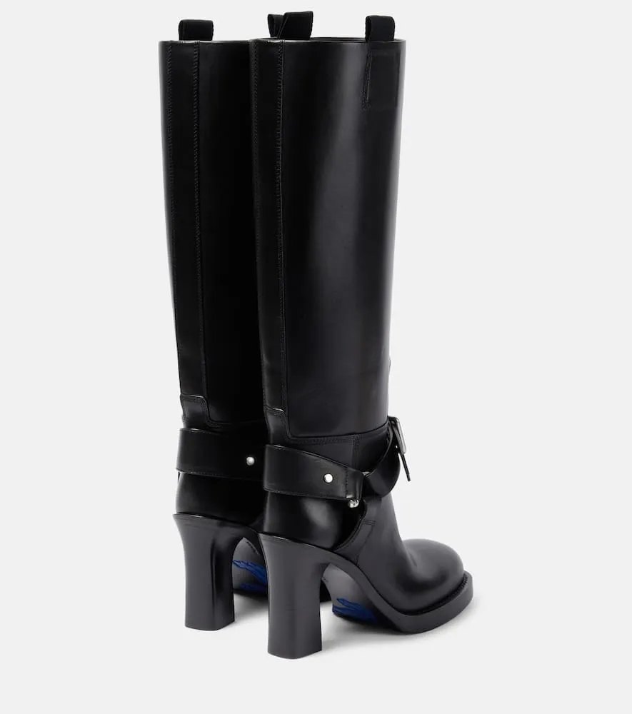 Burberry Stirrup leather knee-high boots