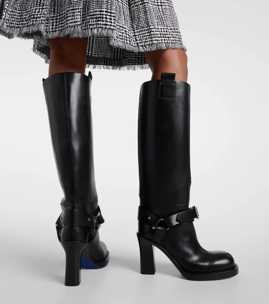 Burberry Stirrup leather knee-high boots