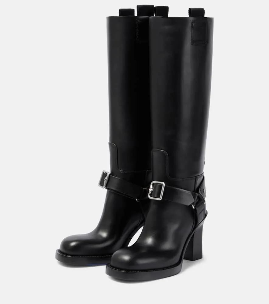 Burberry Stirrup leather knee-high boots