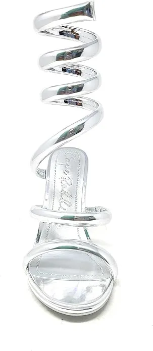 Cape Robbin Women's Open Toe Spiral Wrap Up Strappy High Heels