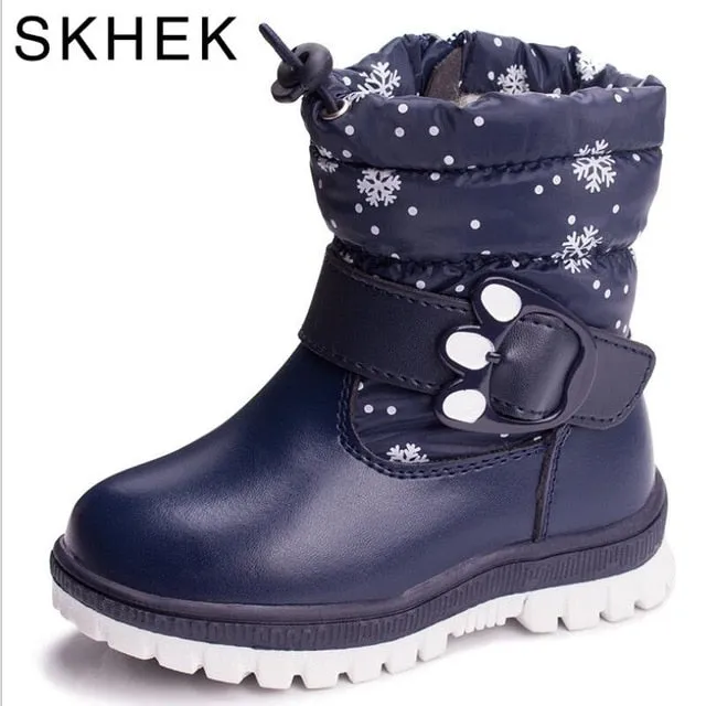 Children 's Boots For Girls more than Boys wool styles Boots waterproof Girls boot sport shoes fur lining kids shoes sell at