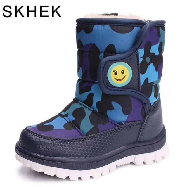 Children 's Boots For Girls more than Boys wool styles Boots waterproof Girls boot sport shoes fur lining kids shoes sell at