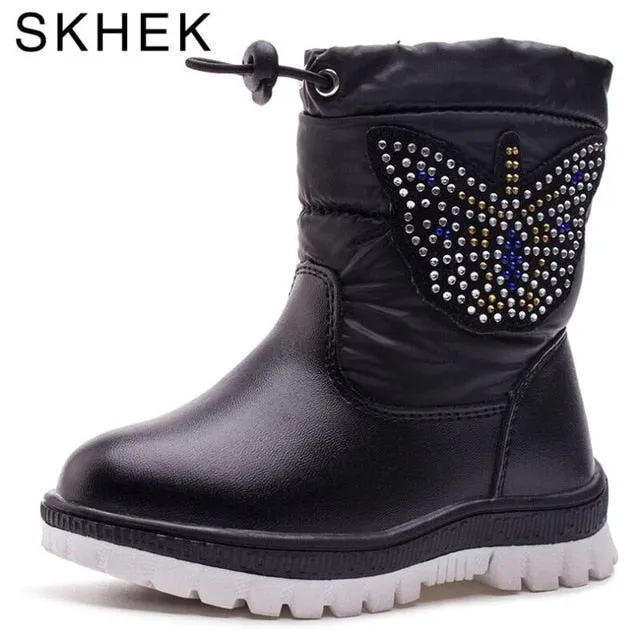 Children 's Boots For Girls more than Boys wool styles Boots waterproof Girls boot sport shoes fur lining kids shoes sell at