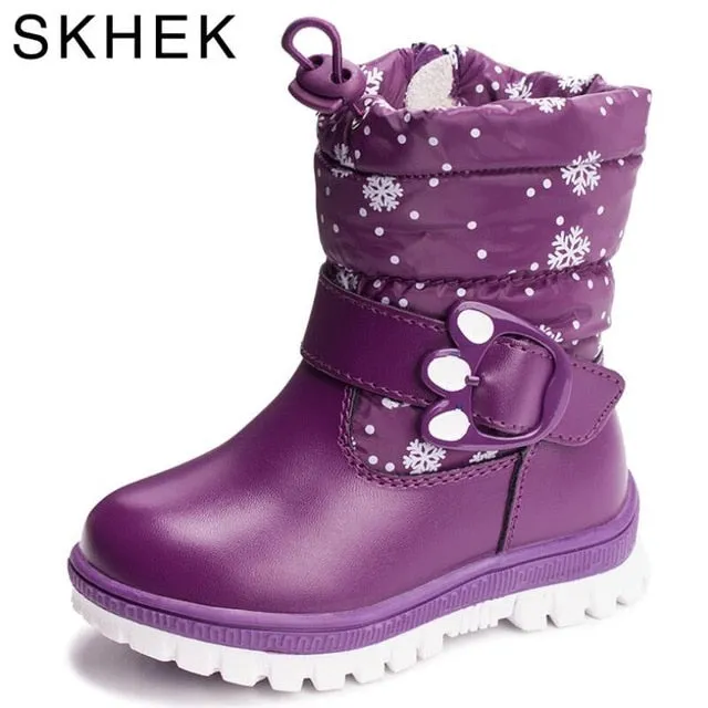Children 's Boots For Girls more than Boys wool styles Boots waterproof Girls boot sport shoes fur lining kids shoes sell at