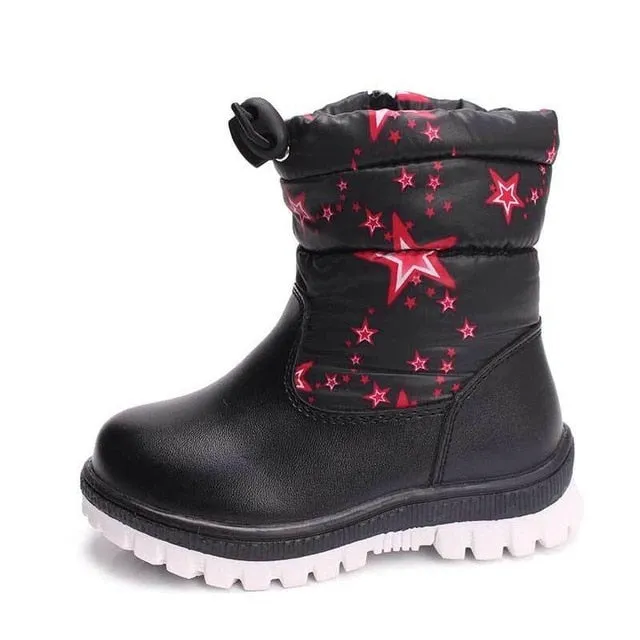 Children 's Boots For Girls more than Boys wool styles Boots waterproof Girls boot sport shoes fur lining kids shoes sell at
