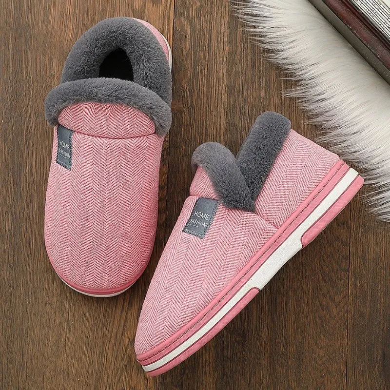 Cuzcare Women Cute Fur Slippers Heel Wrap Winter Footwear