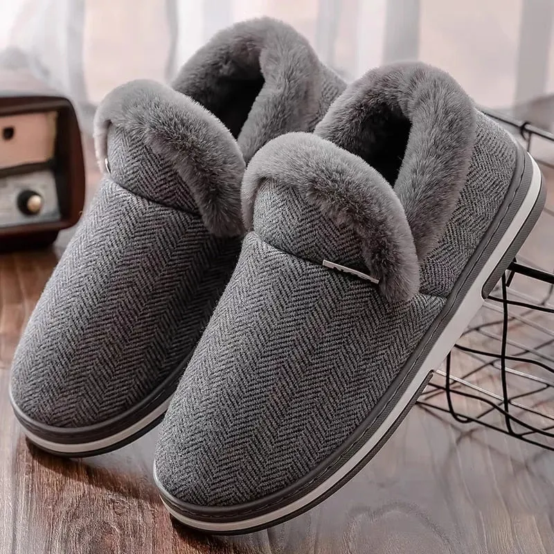 Cuzcare Women Cute Fur Slippers Heel Wrap Winter Footwear