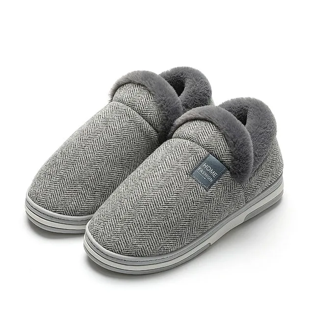 Cuzcare Women Cute Fur Slippers Heel Wrap Winter Footwear