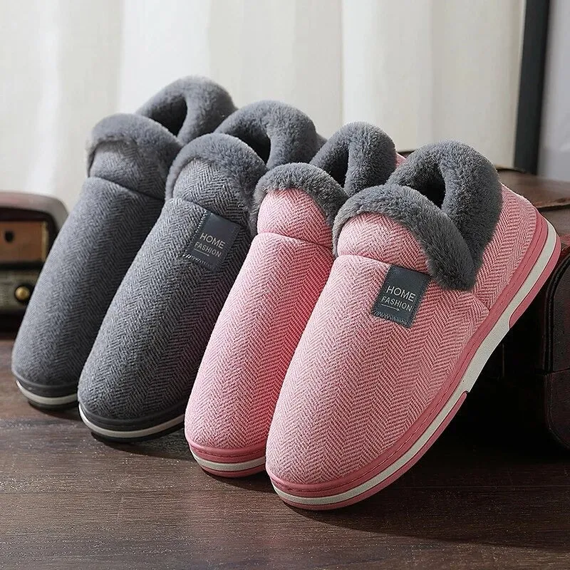 Cuzcare Women Cute Fur Slippers Heel Wrap Winter Footwear