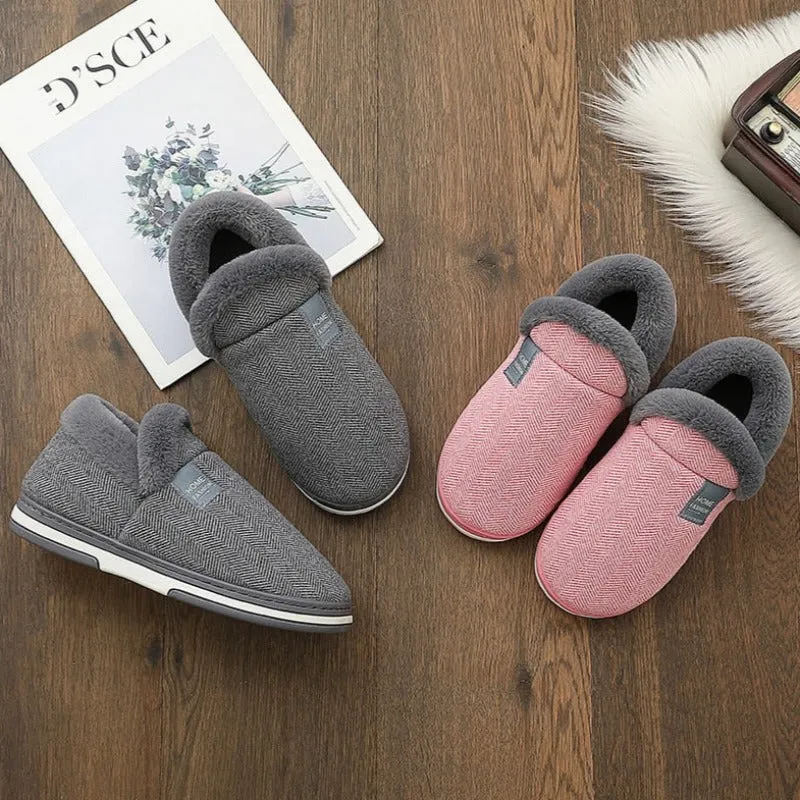 Cuzcare Women Cute Fur Slippers Heel Wrap Winter Footwear