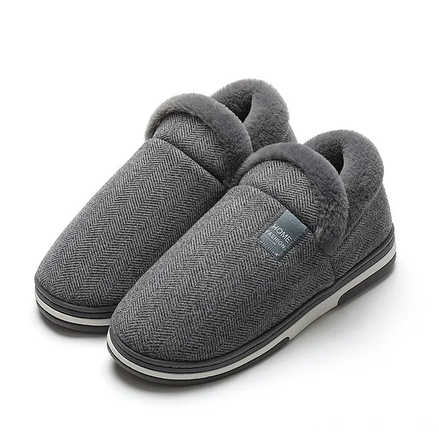 Cuzcare Women Cute Fur Slippers Heel Wrap Winter Footwear