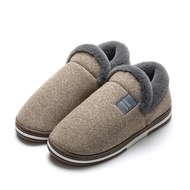 Cuzcare Women Cute Fur Slippers Heel Wrap Winter Footwear