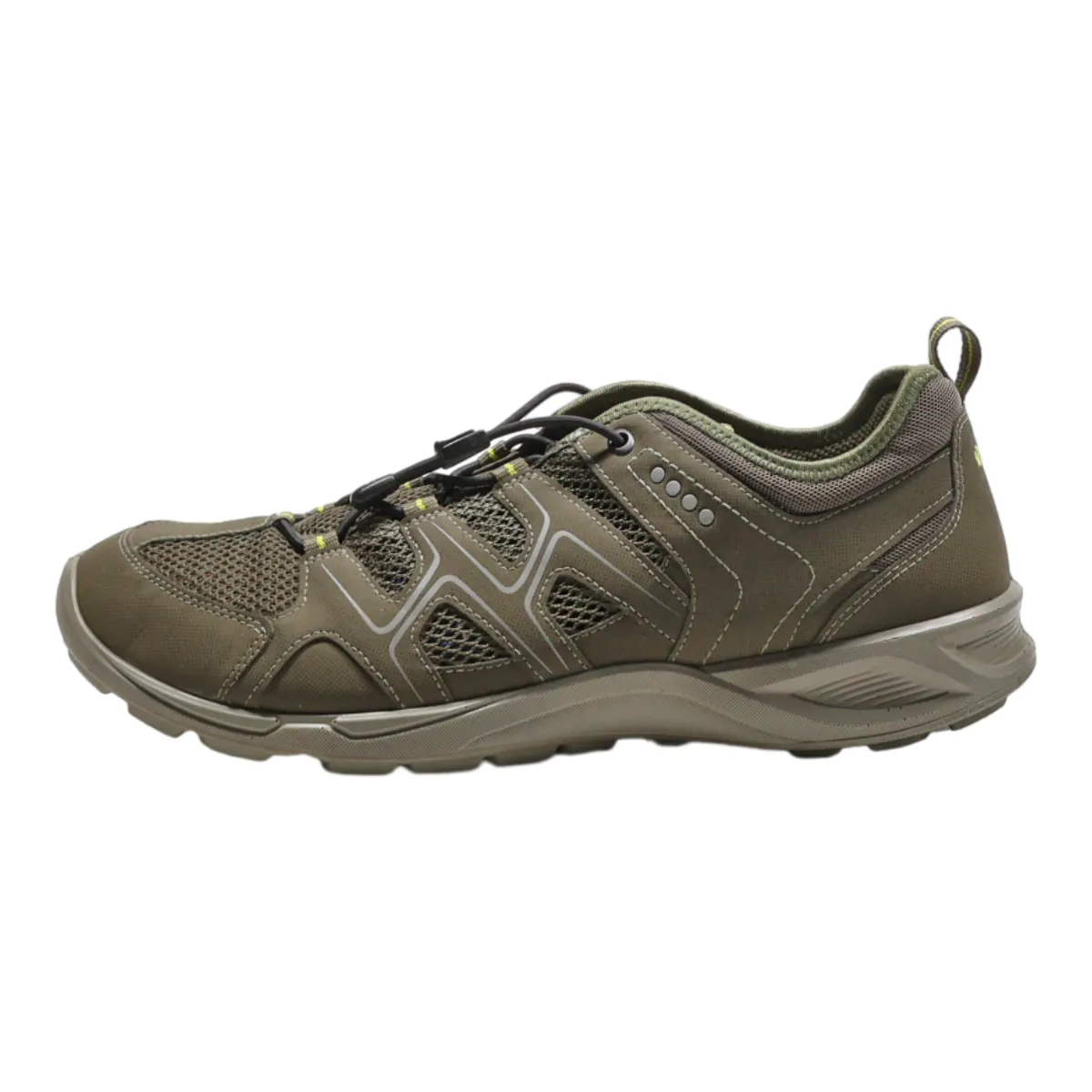 ECCO Hiking Boots Green Canvas Mens UK 9.5