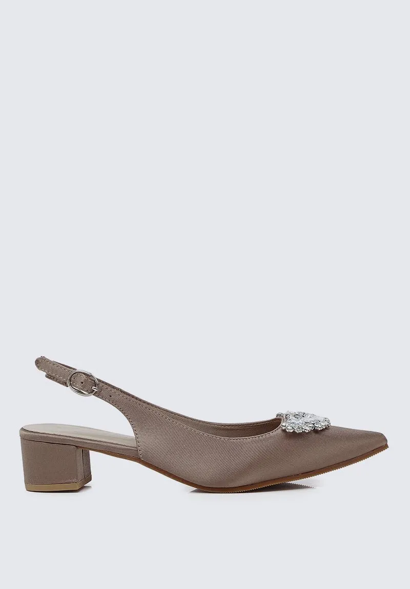 Esme Comfy Heels In Taupe