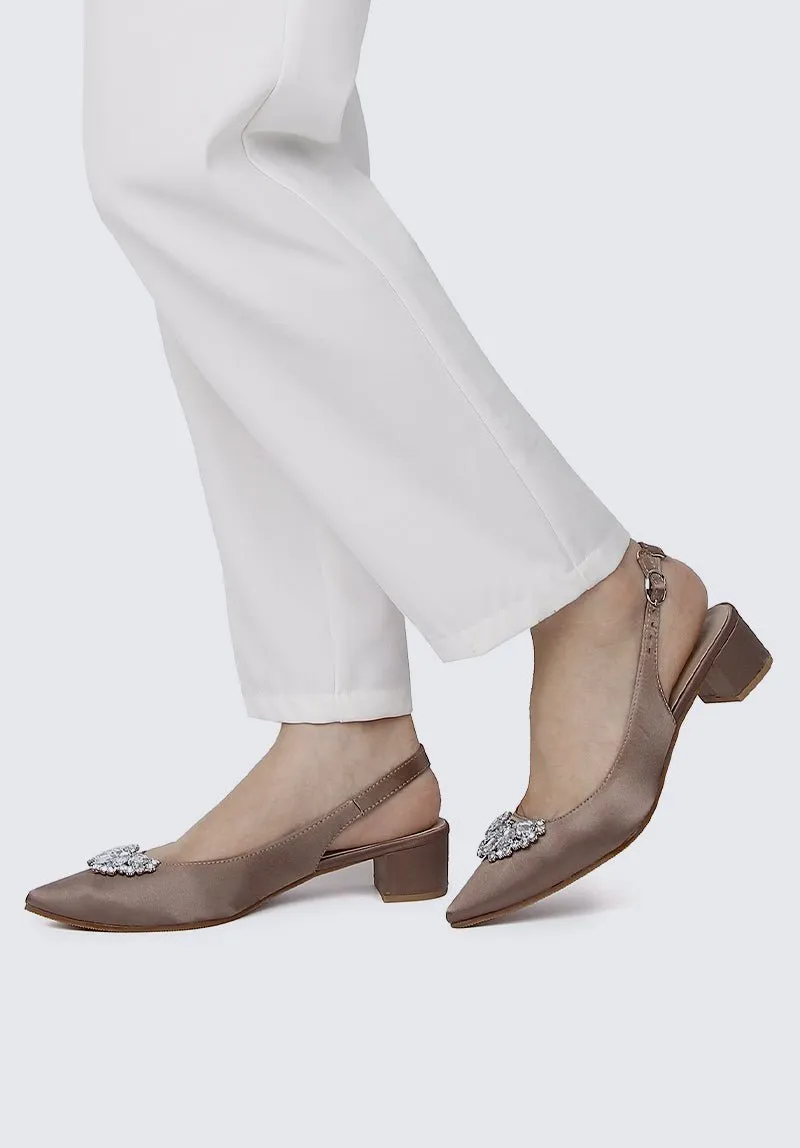 Esme Comfy Heels In Taupe