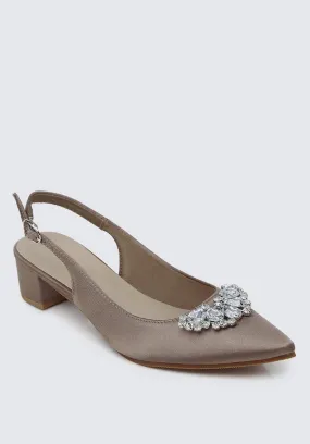 Esme Comfy Heels In Taupe
