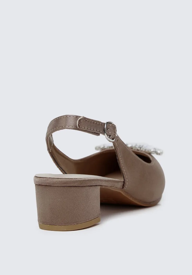 Esme Comfy Heels In Taupe