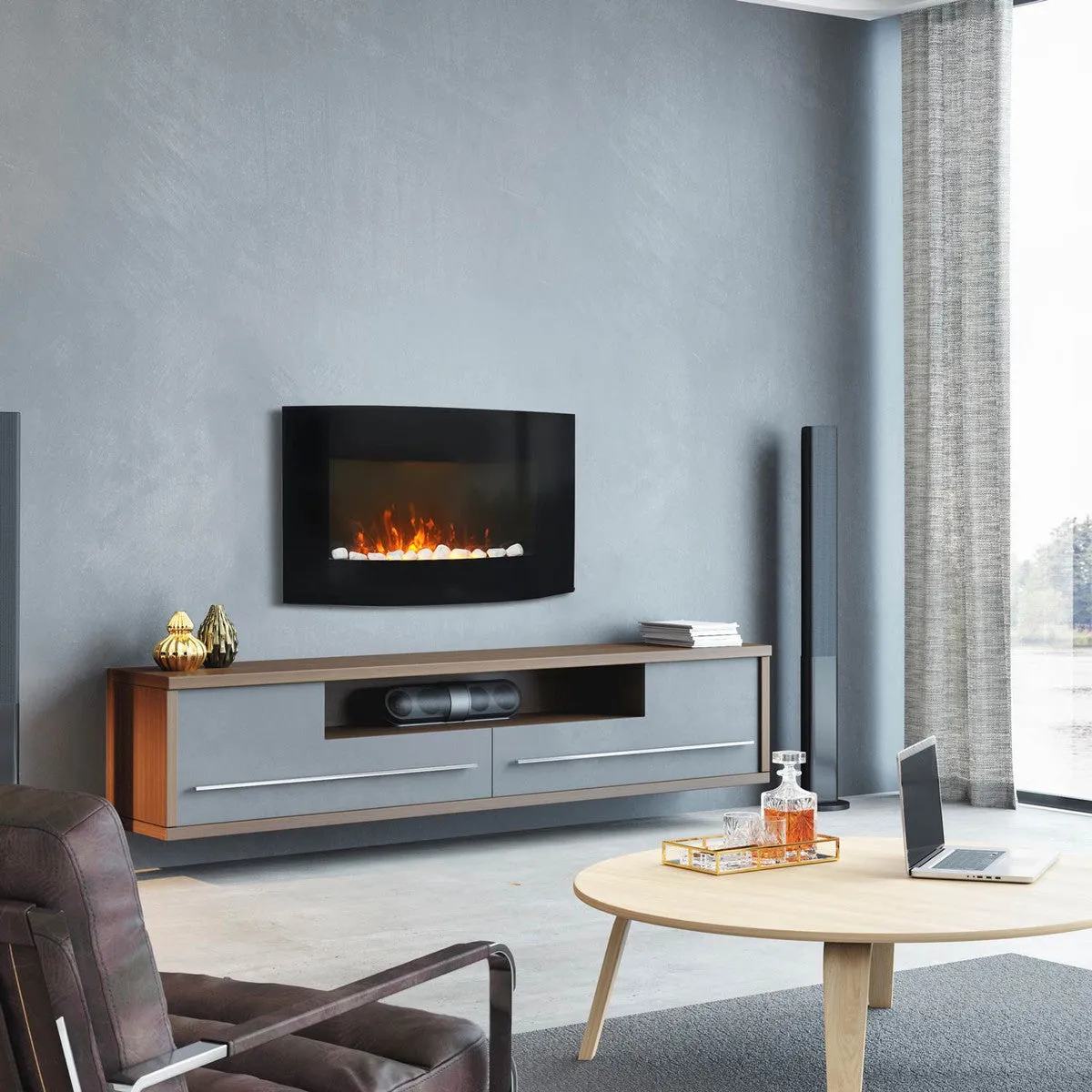 Fireplace - Paramount Stirling Curved Fireplace 36", EF-WM410 6A