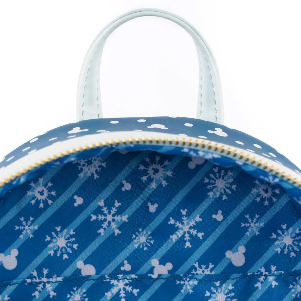 Loungefly x Disney Snowman Mickey & Minnie Snow Globe Mini Backpack