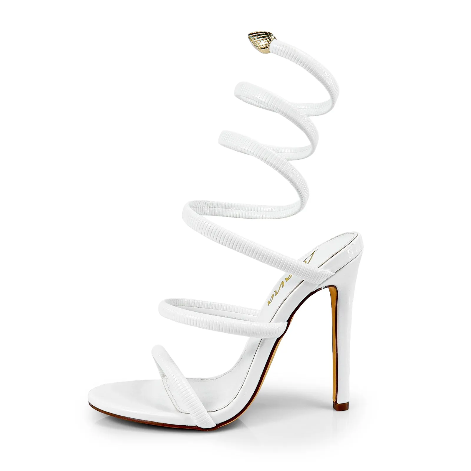 NIKIA-223 White Faux Leather