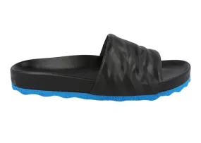 Off White Diag Strip Slides Black Blue