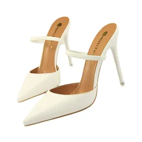 Pointed Toe Open Back Heels