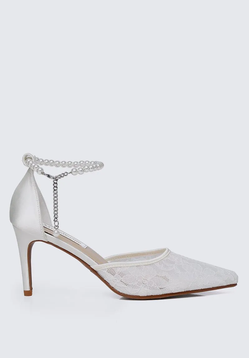 Poppy Comfy Heels In White