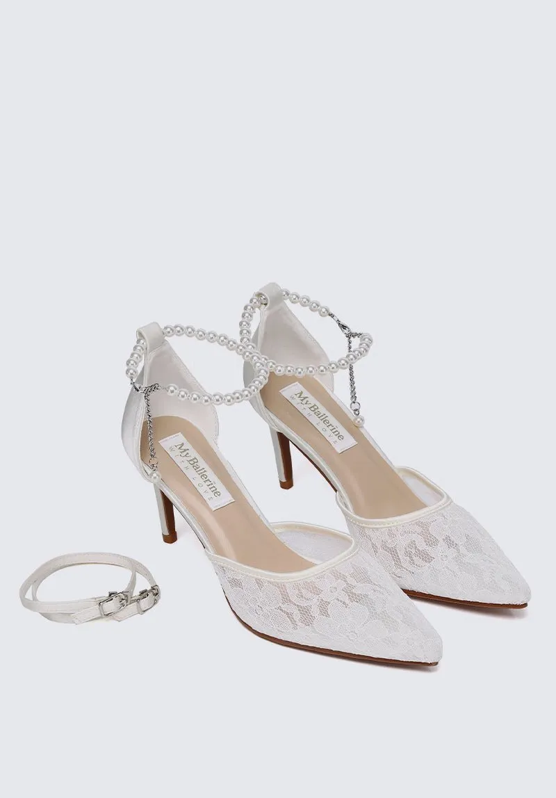 Poppy Comfy Heels In White