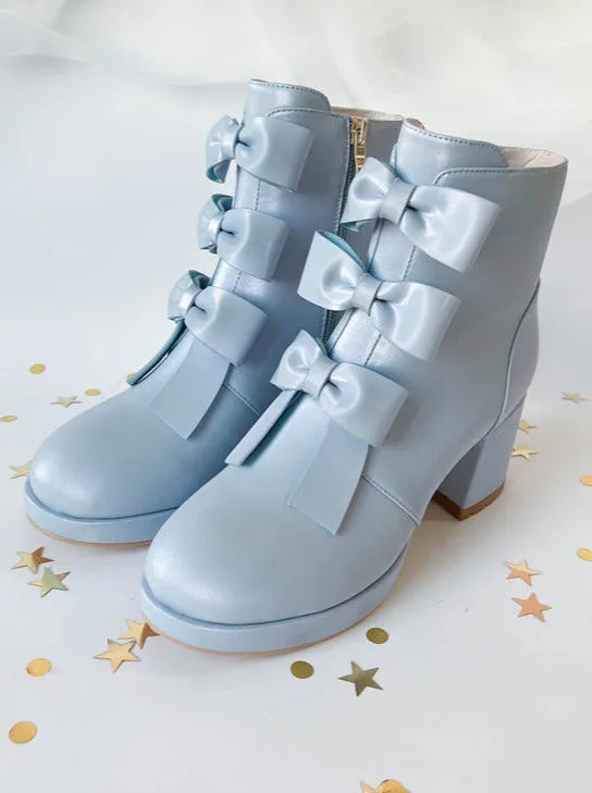 Ribon Sweet toe Boots Short Round