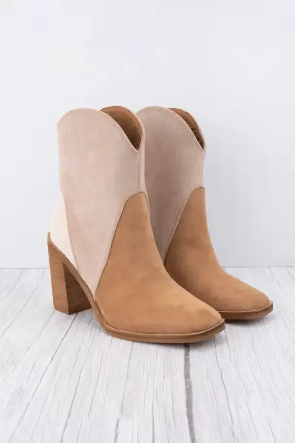 Sadie Tri-Tone Bootie with Square Toe