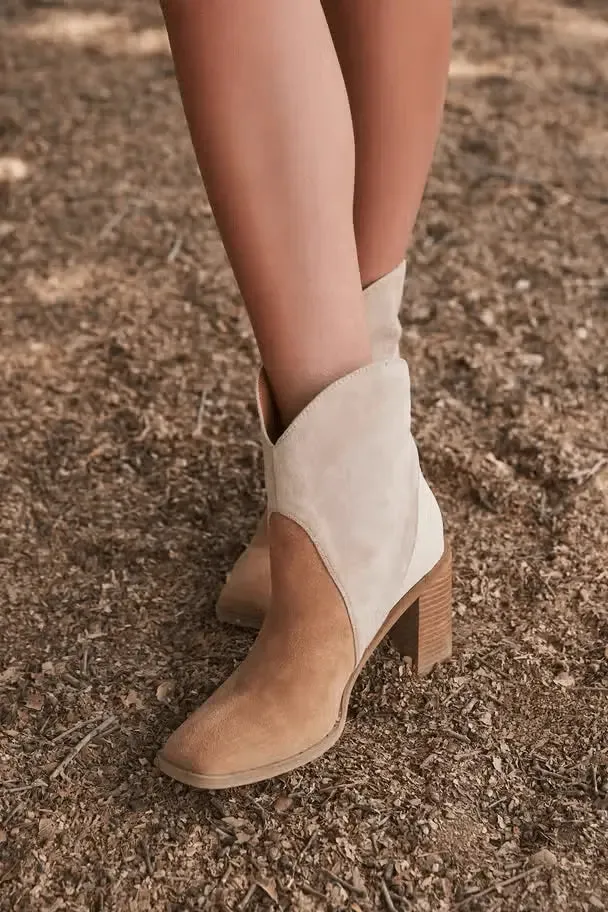 Sadie Tri-Tone Bootie with Square Toe