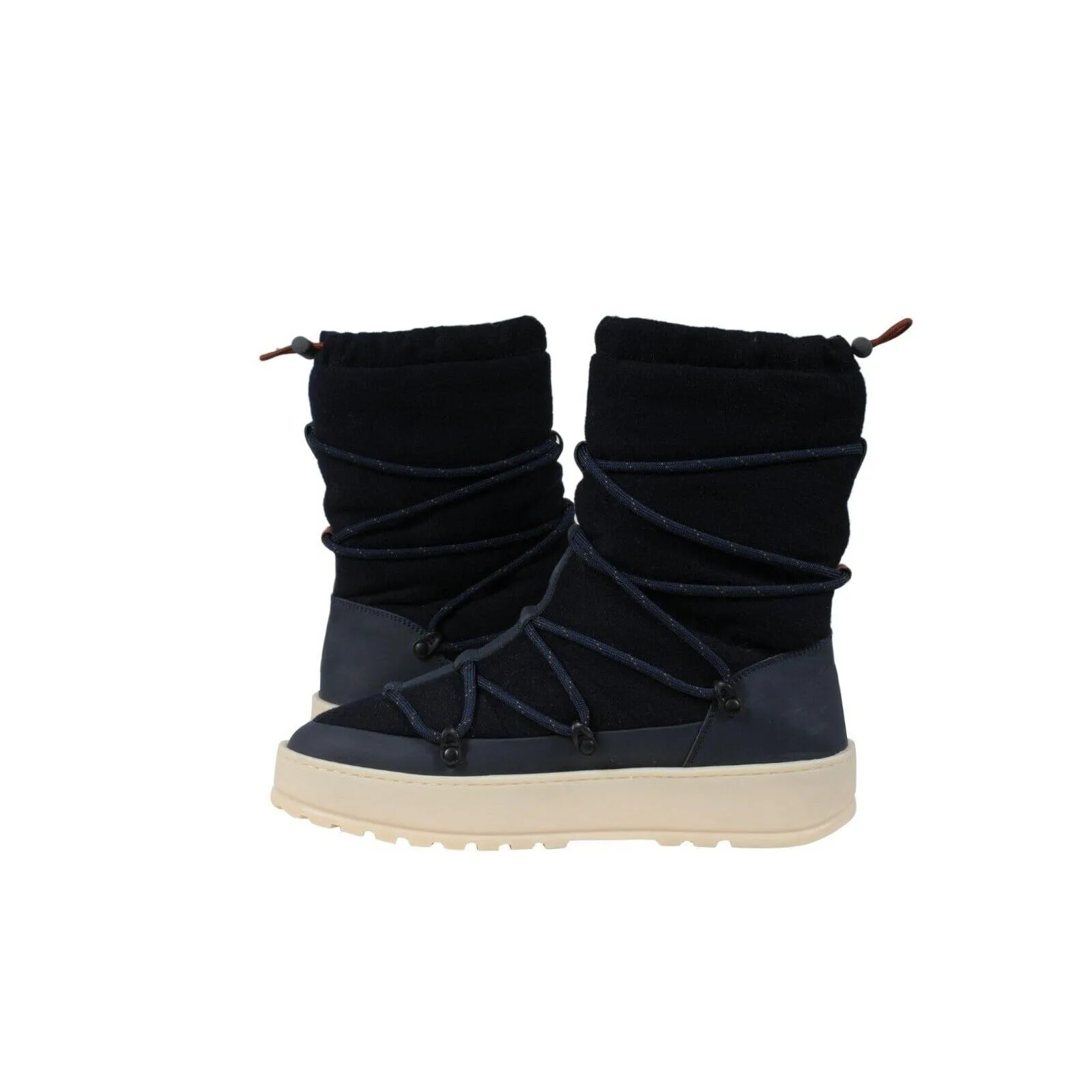 Snow Wander Quilted Walk Ankle Boots Blue Cashmere