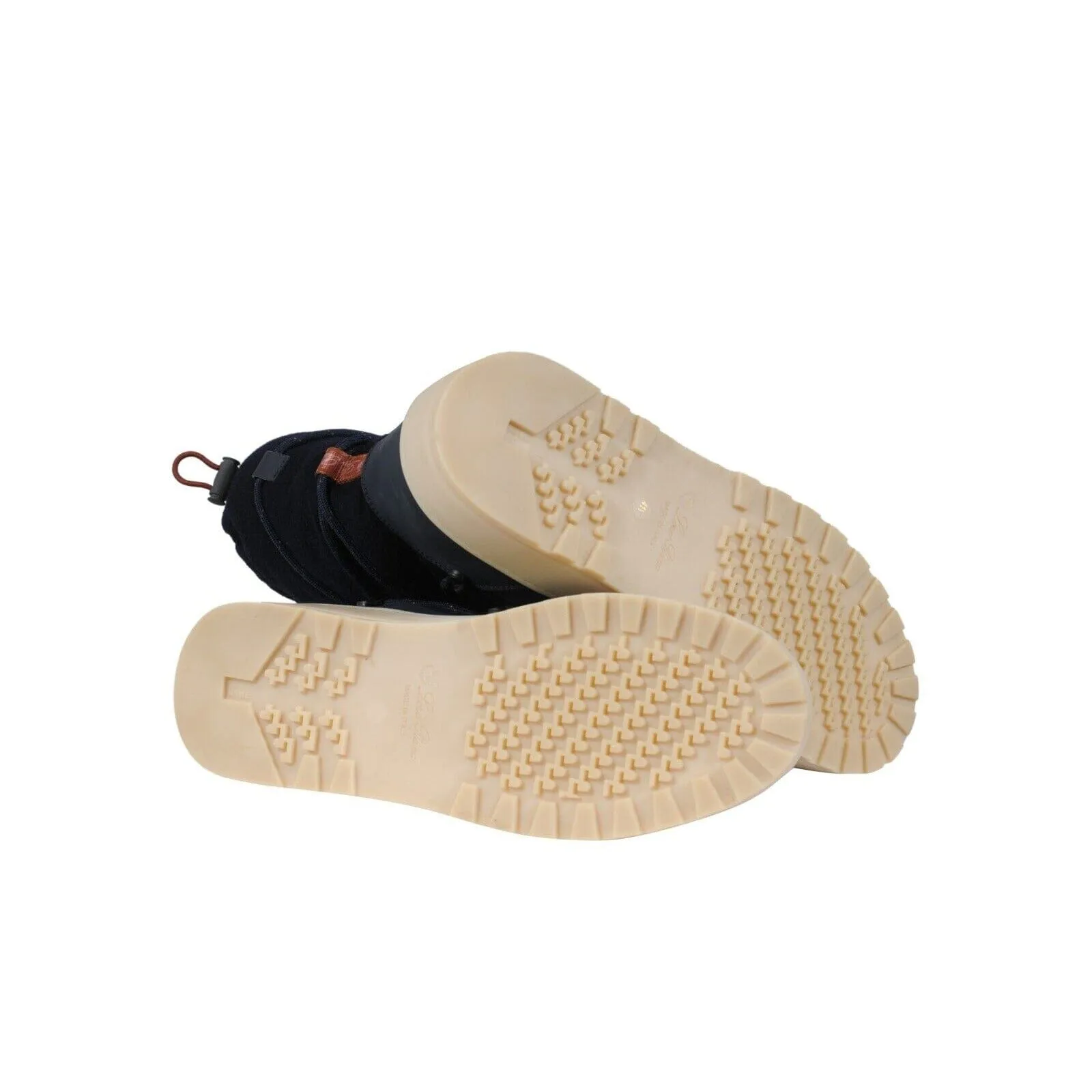 Snow Wander Quilted Walk Ankle Boots Blue Cashmere