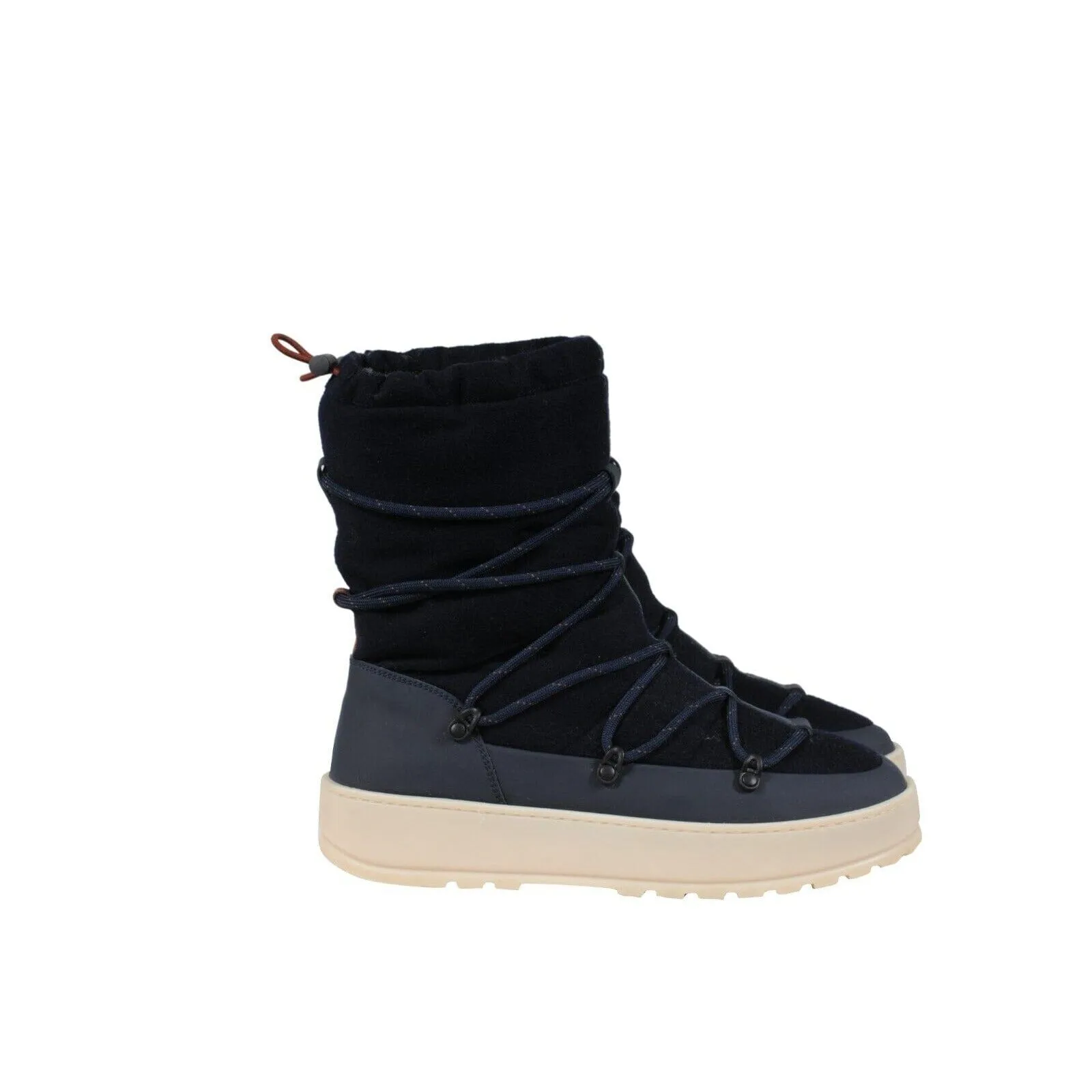 Snow Wander Quilted Walk Ankle Boots Blue Cashmere