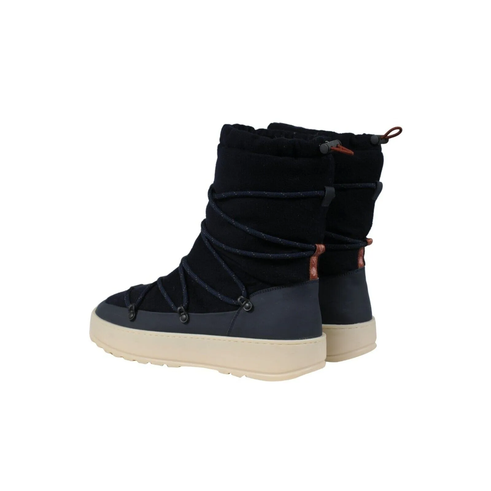 Snow Wander Quilted Walk Ankle Boots Blue Cashmere
