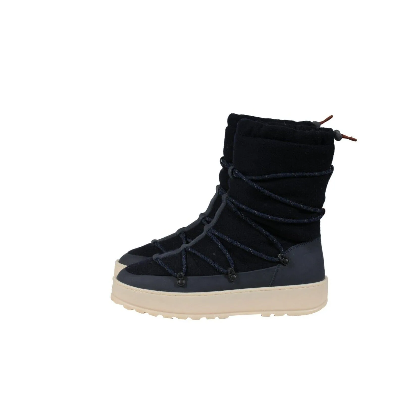 Snow Wander Quilted Walk Ankle Boots Blue Cashmere