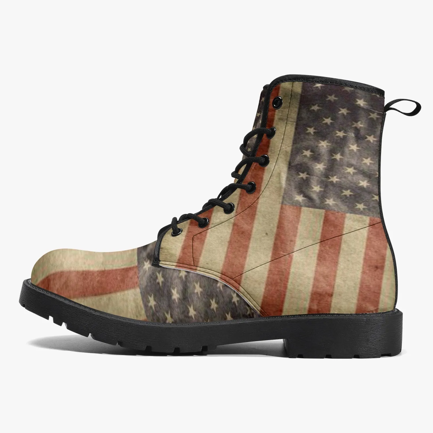 USA Flag Trendy Leather Boots