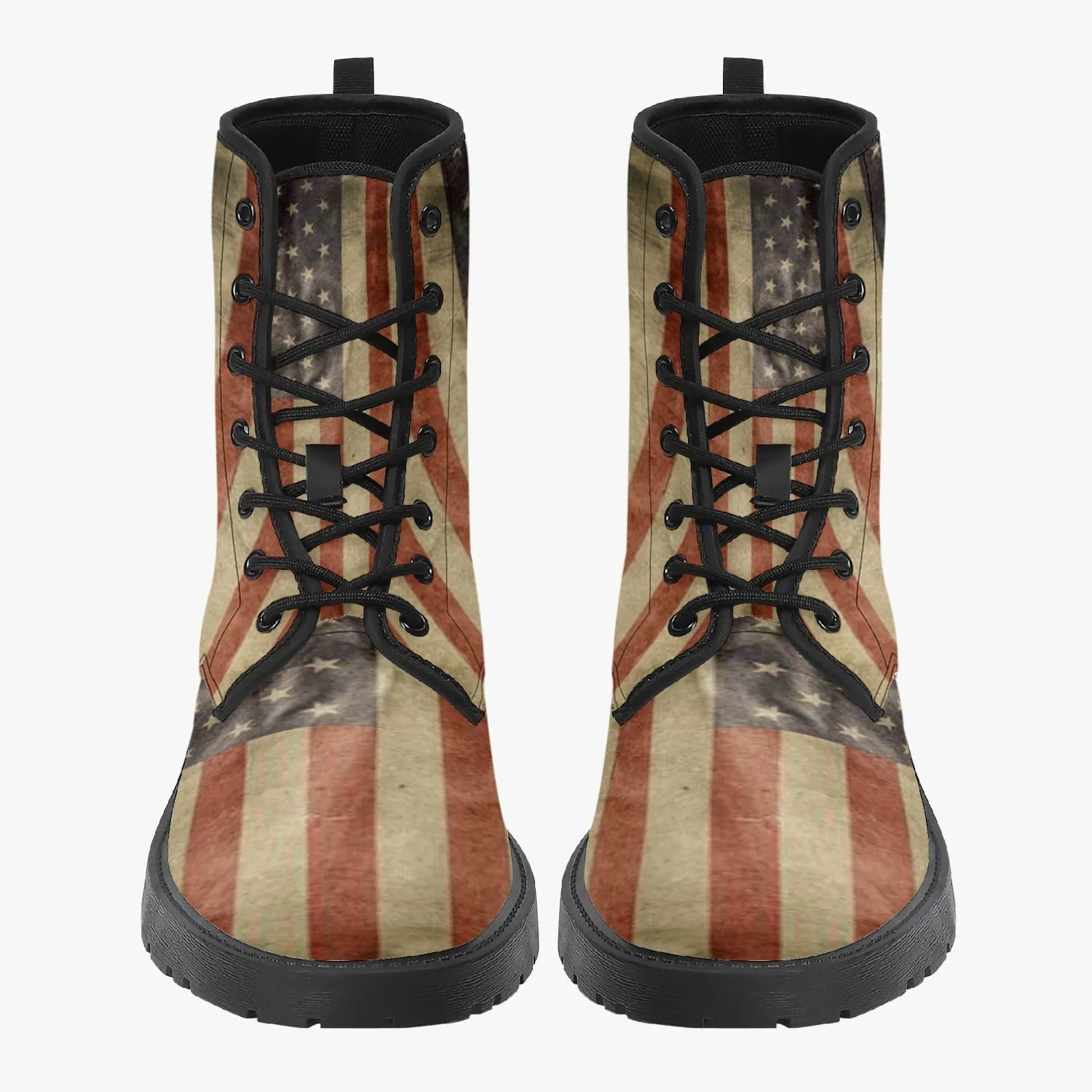 USA Flag Trendy Leather Boots