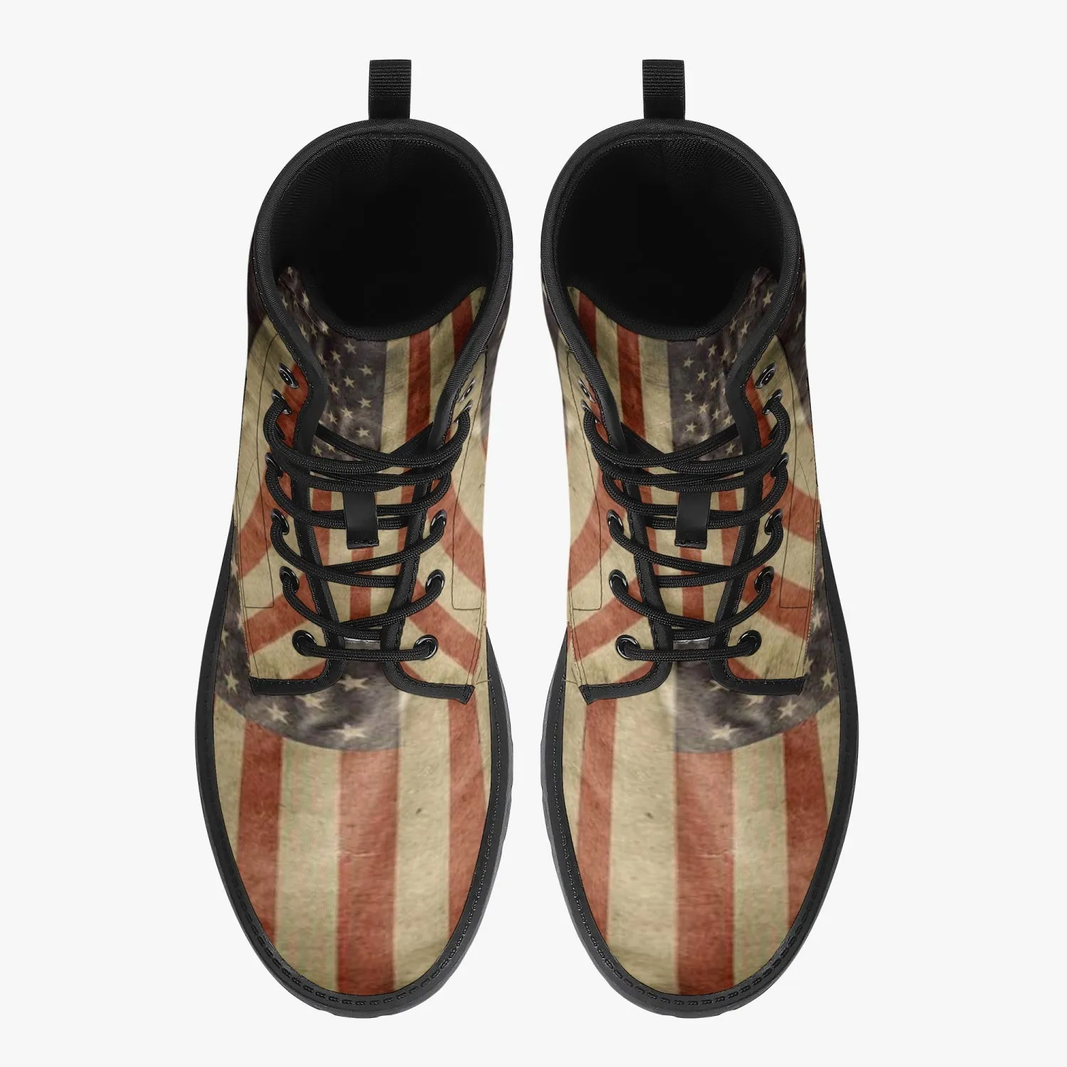 USA Flag Trendy Leather Boots