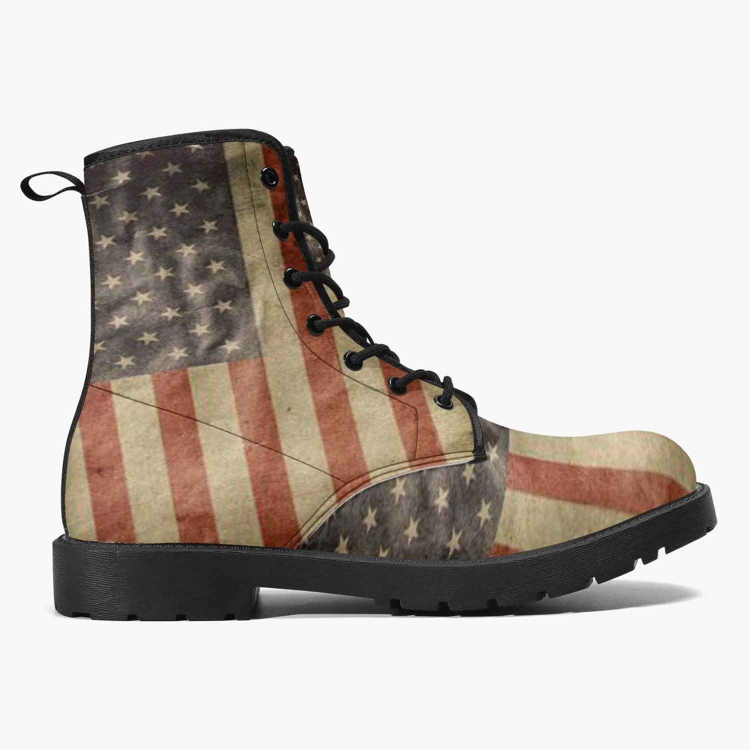 USA Flag Trendy Leather Boots